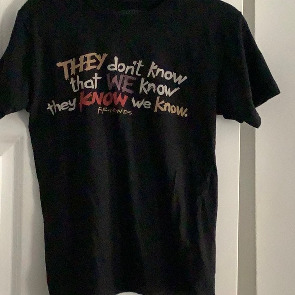Black FRIENDS themed t shirt